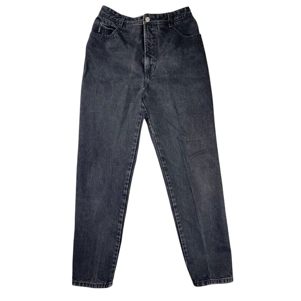 Vintage 90s Y2k BONGO High Rise Tapered Jeans in Black Wash Size 13 Retro